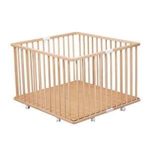 Parque plegable evolutivo Gaby barniz natural 