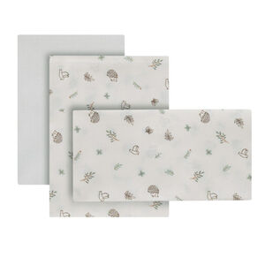 Juego de sábanas 3 piezas para cuna de 60 Calma verde 