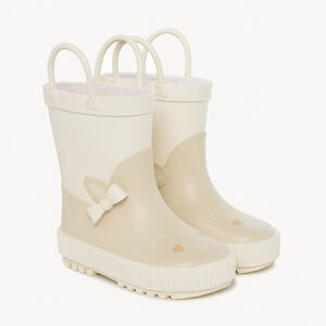 Botas de lluvia divertidas con motivo de conejo y asas para bebé niña 