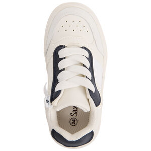 Zapatillas deportivas con cordones y cremallera + empiècements para niño 