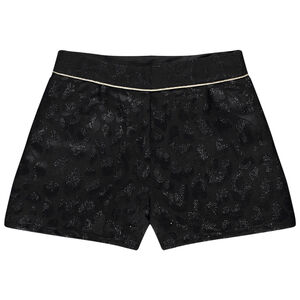 Short de fiesta de jacquard iridiscente para niña 