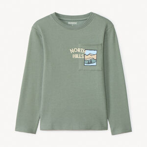 Camiseta de manga larga con estampado en la espalda para niño 