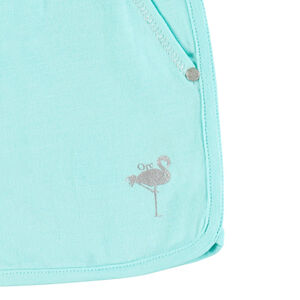 Short de punto con estampado de flamenco para niña 