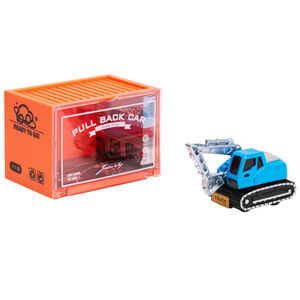 Vehículo miniatura a fricción Tractor azul/negro 