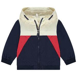 Cortavientos retro efecto color block para bebé niño 