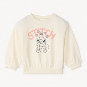 Sudadera oversized con estampado de Stitch de Disney para niña. 