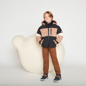 Anorak acolchado efecto color block para niño 