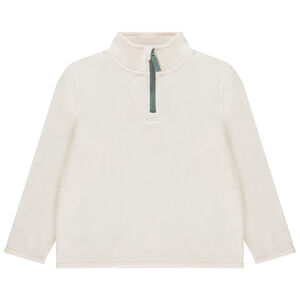 Sudadera polar unicolor con cuello alto para niño 