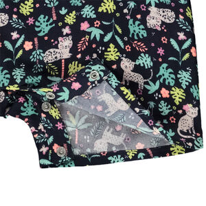 Combishort de gasa estampada jungle para niña 