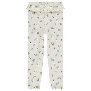 Caleón largo con volantes y estampado fantasía para niña 