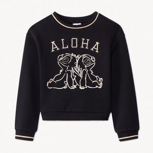 Sweat molleton Stitch & Angel Disney pour fille Main Sweat molleton Stitch & Angel Disney pour fille