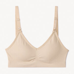 Sujetador de lactancia sin costuras ajustable liso 