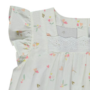 Conjunto 2 piezas con túnica estampado flores para bebé niña 