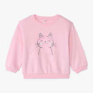 Sudadera oversized estampada para bebé niña 