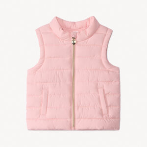 Chaleco acolchado fino sin mangas de tela para bebé niña 