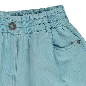 Short liso en tela armurada para niña 