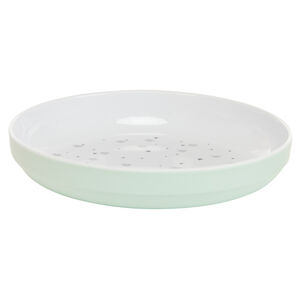 Plato de melamina estampado corazones verde 