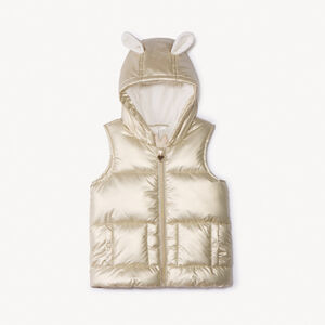Plumífero sin mangas con capucha divertida para bebé niña 