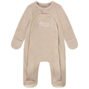 Pelele de terciopelo con bordado para bebé 