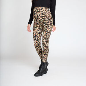 Leggings premamá con banda alta y estampado moteado de leopardo 