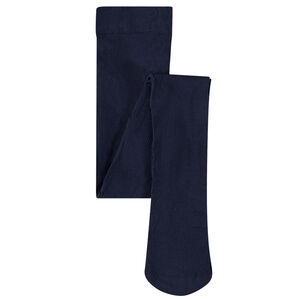 Medias finas lisas de canalé para niña 