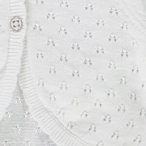 Gilet de punto calado para bebé niña 