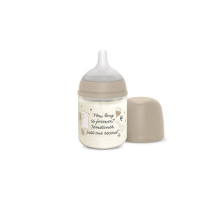 Biberón de vidrio con tetina SX Pro S 120ml Wonderland beige 