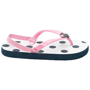 Chanclas con estampado de lunares y placa Minnie Disney para niña con correa según la edad 