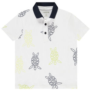 Polo de manga corta estampado de tortuga para niño 
