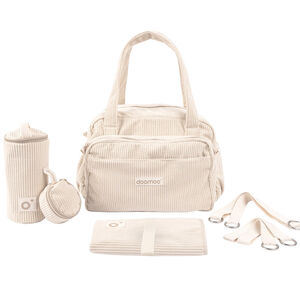 Bolso maternidad Fluffy de pana beige 