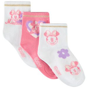 Lote de 3 pares de calcetines normales de Minnie Disney para niña 