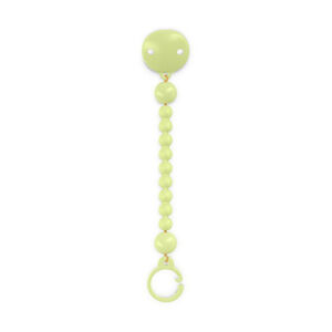 Sujetachupetes con pinza y bolitas silicona Colour Essence verde lima 
