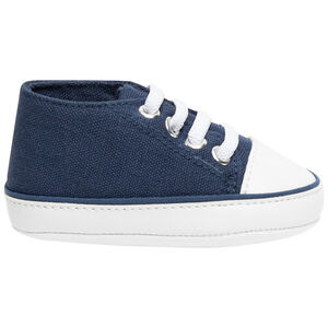 Zapatillas altas de lona con cordones para bebé niño 
