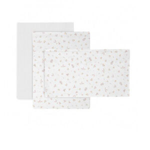 Juego de sábanas 3 piezas para Moisés y Carro Plumeti Rosa 