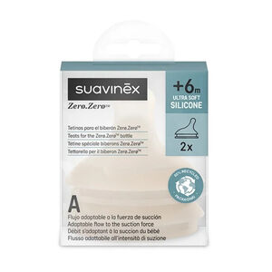 Lote de 2 tetinas de silicona anti-cólicos Zero.Zero especial lactancia Light 