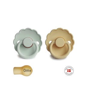 PACK 2 CHUPETES BLOCK LATEX DAISY SEAFOAM/P.DAFFODIL 0+ 