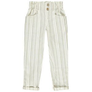 Pantalón fluido de tela rayada para niña 