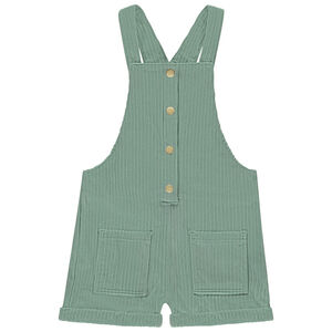 Pelele corto liso de terciopelo para niña 