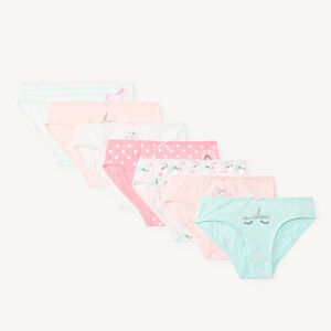 Lote de 7 braguitas fantasía unicornio para niña 