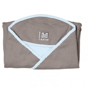 Couverture enveloppante Babynomade Fleece T1 - Taupe/Ciel 