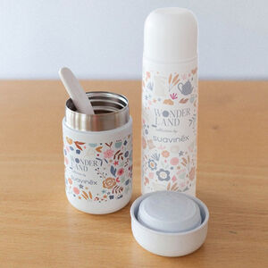 Termo papillas bebé 400ml Wonderland liberty beige 
