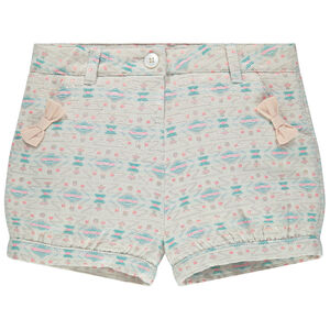 Short de jacquard con nudos para niña 