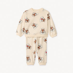 Conjunto de chándal de felpa con estampado de Tic y Tac de Disney para bebé niño. 