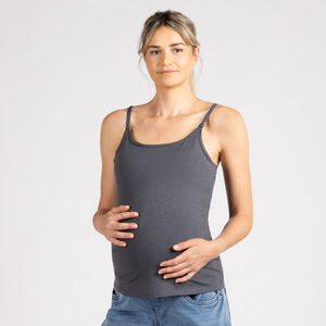 Top de lactancia liso con tirantes finos ajustables 