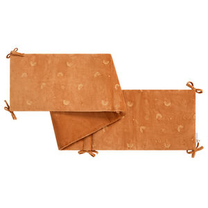 Tour de lit en velours Douce Hirondelle camel 