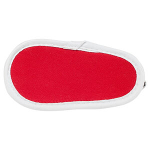 Zapatos descubiertos flexible con velcro de aspecto cuero 