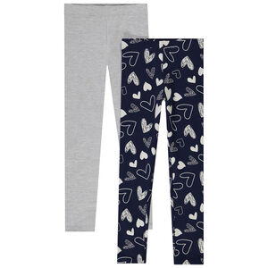 Lot de 2 leggings en jersey pour fille 