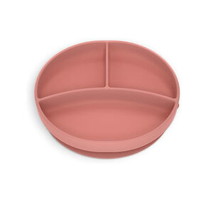 Plato aprendizaje de silicona con divisiones y ventosa Colour Essence rose 