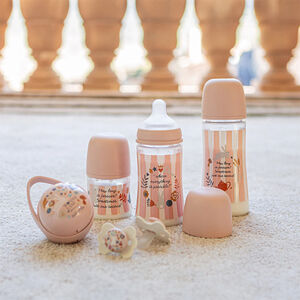 Biberón con tetina fisiológica SX PRO M 270ml Wonderland rayas rosa 