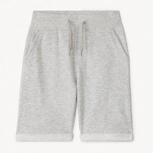 Bermudas de felpa unicolor con cintura elástica para niño 